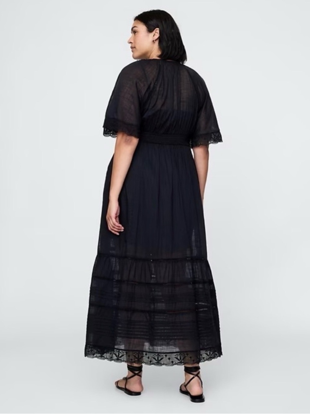 Gap Lace-Trim Midi Dress - Picture 2 of 7